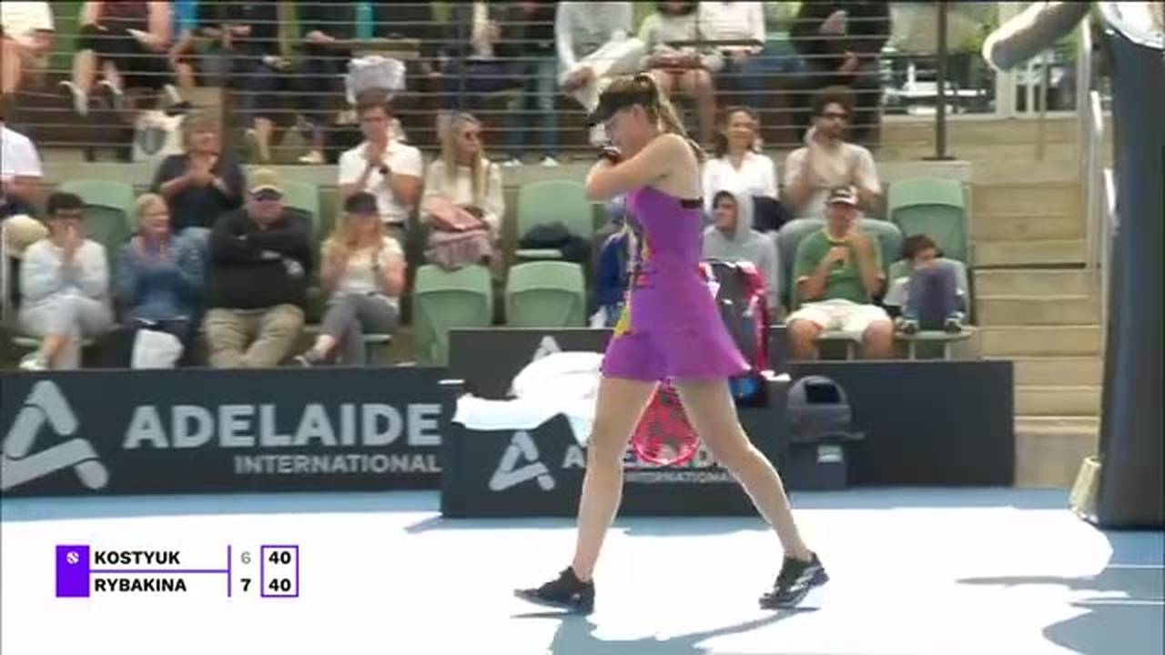 Match Highlights Marta Kostyuk Vs Elena Rybakina Wta Adelaide