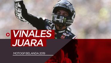 Vinales Ungguli Marquez, Valentino Rossi Jatuh di MotoGP Belanda