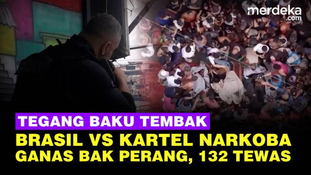Terbaru! Kondisi Mencekam Brasil Baku Tembak Ganas Perang VS Kartel Narkoba, 132 Tewas