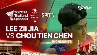 Lee Zii Jia (MAS) vs Chou Tien Chen (TPE) - Highlights | Toyota Thailand Open 2024 - Men's Singles Semifinal