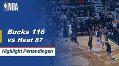 NBA I Cuplikan Pertandingan : Bucks 116 vs Heat 87