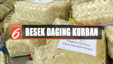 Intip Proses Pembagian Daging Kurban dalam Besek Bambu oleh Panitia Masjid Istiqlal - Liputan 6 Pagi