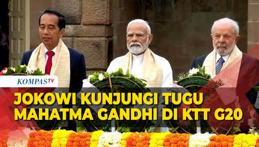 Momen Jokowi dan Kepala Negara G20 Kunjungi Tugu Mahatma Gandhi