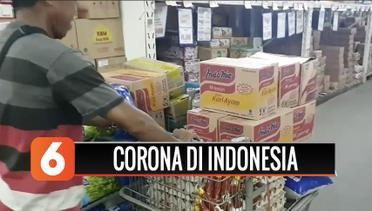 Warga Serbu Kebutuhan Pokok Usai Pengumuman Corona di Indonesia