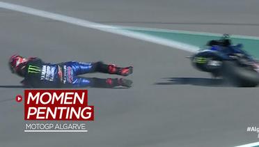 Momen-Momen Penting di MotoGP Algarve, Fabio Quartararo Crash dan Pecco Bagnaia Juara