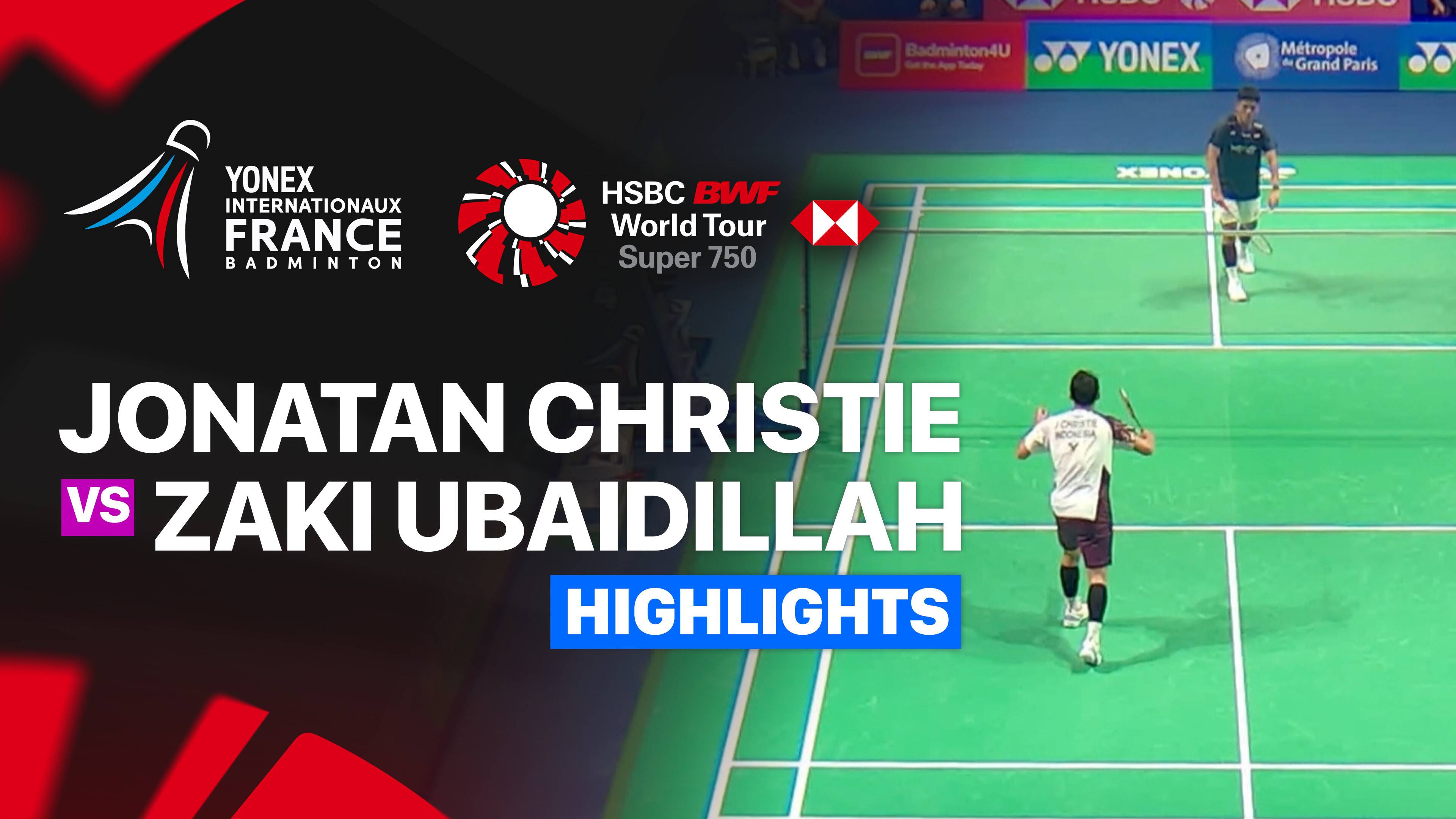 Jonatan Christie (INA) vs Moh. Zaki Ubaidillah (INA) - Men's Singles Round of 32 | YONEX French Open 2026