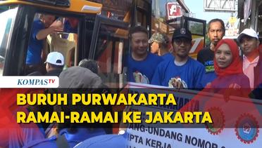 Buruh dari Purwakarta Berangkat ke Jakarta buat Aksi May Day