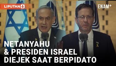 Netanyahu dan Presiden Isaac Herzog Diejek Warga Israel Saat Berpidato soal Konflik Gaza