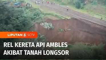 Tanah Longsor Terjadi di Area Kereta Api Kampung Baru Bogor | Liputan 6