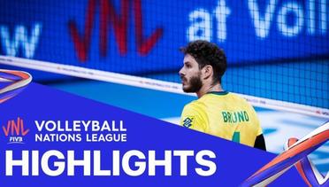 Match Highlight | VNL MEN'S - Brazil 3 vs 1 Italy | Volleyball Nations League 2021