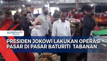 Presiden Jokowi Lakukan Operasi Pasar Di Pasar Baturiti Tabanan