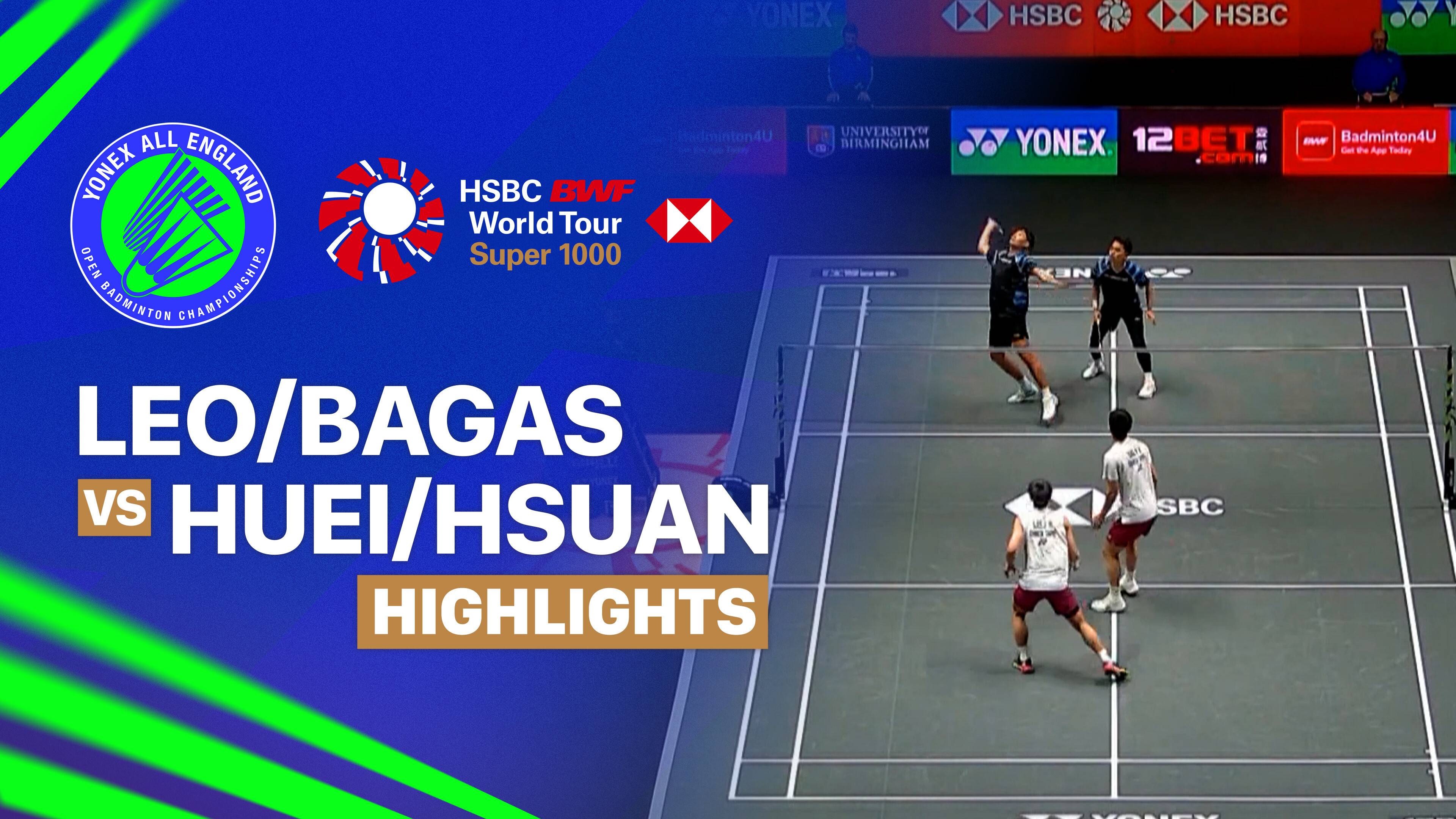 Leo Rolly Carnando/Bagas Maulana (INA) vs Lee Jhe-Huei/Yang Po-Hsuan (TPE) - Men's Doubles Round of 32 | YONEX All England Open Badminton Championships 2026