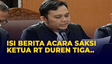 [FULL] Jaksa Penuntut Umum Baca Isi Berita Acara Saksi Ketua RT Duren Tiga Seno Sukarto