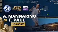 A. Mannarino vs T. Paul - Highlights | ATP Cincinnati Open 2025
