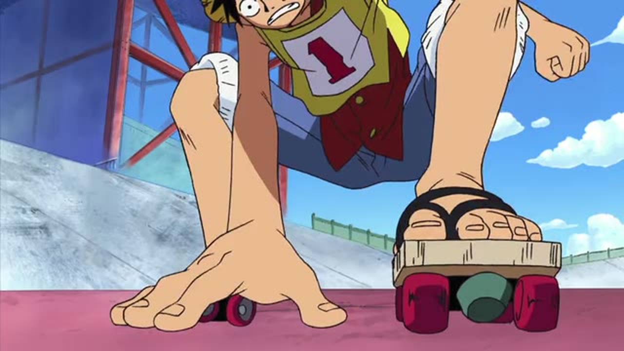 One Piece - Ep 213 - Putaran Ketiga! Lomba Sepatu Roda Berputar-putar ...