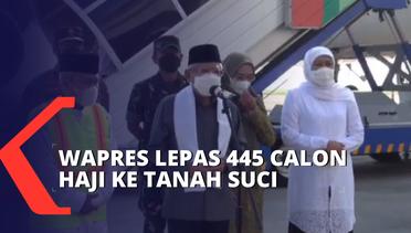 Maruf Amin Lepas Keberangkatan 445 Calon Haji ke Tanah Suci