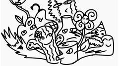 Coretan Doodle Tanaman ( Menggambar dan Mewarnai )
