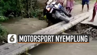 Apes, Motorsport Nyemplung Kala Sebrangi Banjir