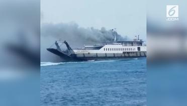 Kapal Feri Terbakar di Banyuwangi
