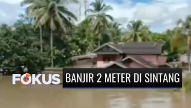 Sungai Kapuas Meluap, Ribuan Rumah di Sintang Kalbar Terendam Banjir Setinggi Dua Meter