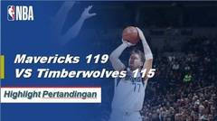 NBA | Cuplikan Hasil Pertandingan : Mavericks 119 VS Timberwolves 115