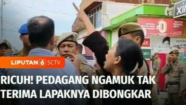 Penertiban Lapak PKL di Padang Ricuh, Pedagang Ngamuk Tak Terima Lapaknya Dibongkar | Liputan 6