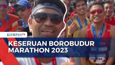Cerita Pengamalan Seru Jurnalis KompasTV dan Para Peserta Borobudur Marathon 2023 di Magelang