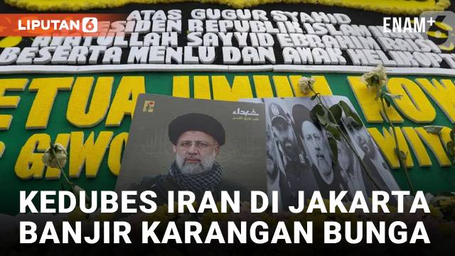Presiden Ebrahim Raisi Tewas, Karangan Bunga Berdatangan ke Kedubes Iran di Jakarta | Liputan6
