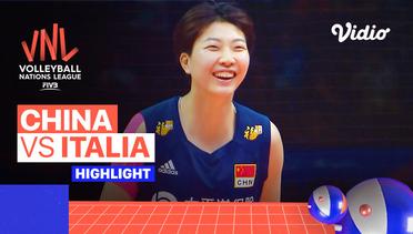Match Highlights | China vs Italia | Women's Volleyball Nations League 2022