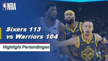 NBA I Cuplikan Hasil Pertandingan :  Sixers 113 vs Warriors 104