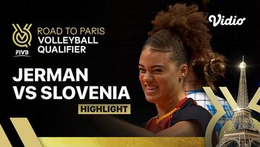 Match Highlights | Jerman vs Slovenia | Women's FIVB Road to Paris Volleyball Qualifier