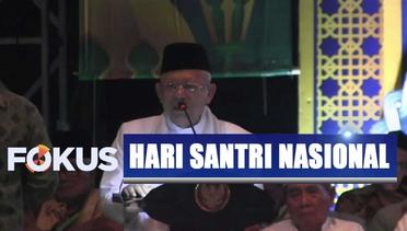 Pesan Ma'ruf Amin saat Hadiri Perayaan Hari Santri di Surabaya - Fokus Pagi
