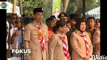 Hadiri Upacara Hari Pramuka, Jokowi Diberi Anugerah Lencana Tunas Kencana - Fokus Pagi