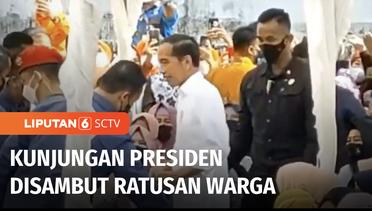 Salurkan BLT BBM di Kota Baubau, Presiden Jokowi Disambut Ratusan Warga | Liputan 6