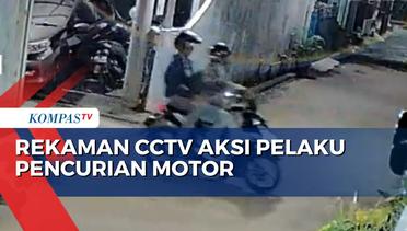 Tertangkap CCTV, Aksi Kawanan Pencuri Berhasil Gasak 1 Unit Motor di Depok