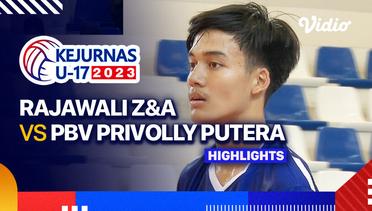 Putra: Rajawali Z&A Jakarta vs PBV Privolly Putera Luwu Utara - Highlights | Kejurnas Bola Voli Antarklub U-17 2023