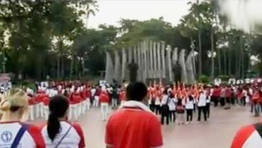 Aksi Jalan Sehat 3K Peringati Harkitnas di Jakarta