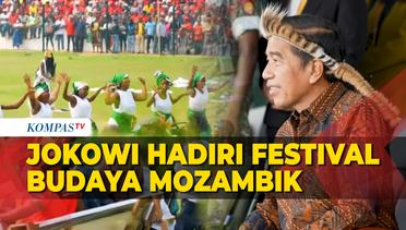 Pakai Ikat Kepala Tradisional Afrika, Jokowi Hadiri Acara Festival Budaya Mozambik