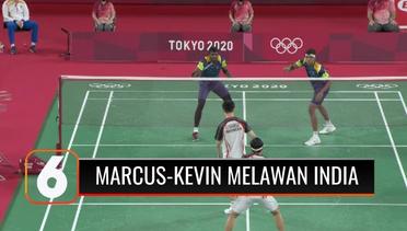 Highlights Olimpiade Tokyo 2020: Marcus-Kevin Bikin Tim Bulutangkis India Kewalahan | Liputan 6