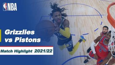 Match Highlight | Memphis Grizzlies vs Detroit Pistons | NBA Regular Season 2021/22