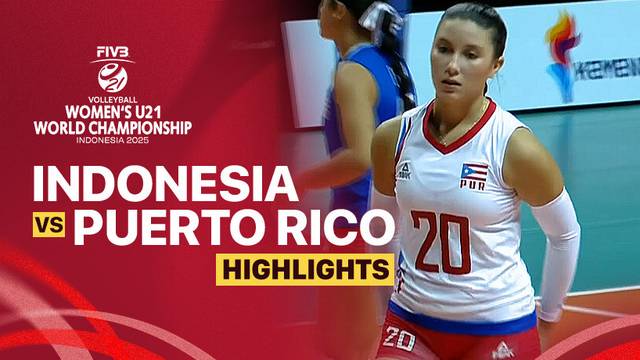 Indonesia vs Puerto Rico - Highlight | FIVB Women's U21 World Championship 2025