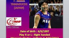 Profil "Pemain Unggulan" Kejuaraan Dunia Badminton 2017 (TUNGGAL PUTRI)