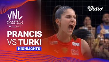 Prancis vs Turki - Highlights | Women's Volleyball Nations League 2024