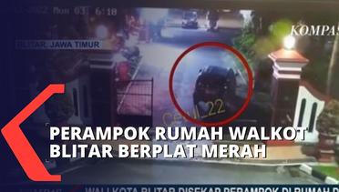 CCTV Rekam Perampokan di Rumah Dinas Walkot Blitar, Pelaku Pakai Mobil Hitam Plat Merah