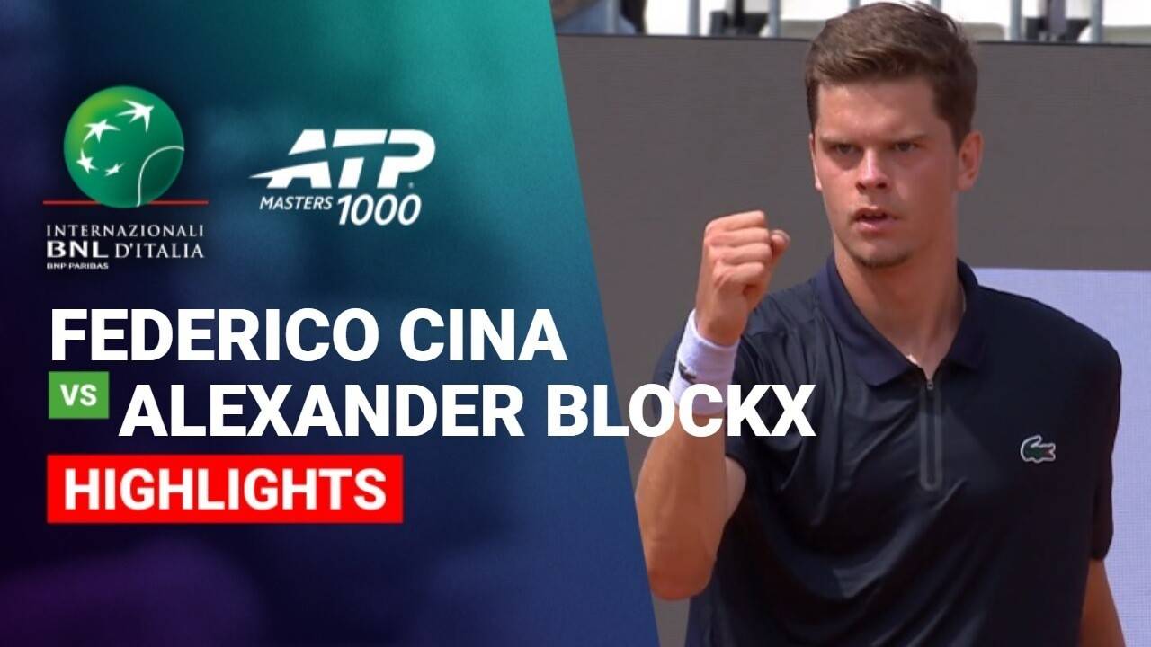 Federico Cina vs Alexander Blockx - Round 1 (Campo Centrale) | ATP 1000: Internazionali BNL d'Italia 2026