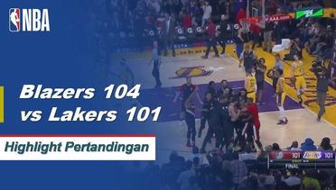 NBA | Cuplikan Hasil Pertandingan : Trail Blazers 104 Vs Lakers 101