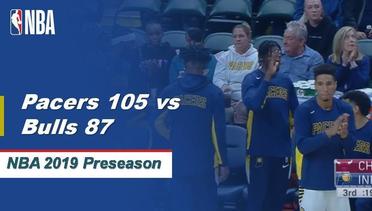 NBA | Cuplikan Pertandingan: Pacers 105 vs Bulls 87 | 2019 NBA Preseason