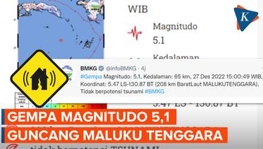 Maluku Tenggara Diguncang Gempa Magnitudo 5,1