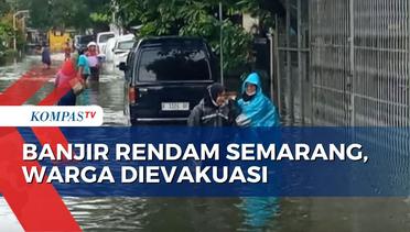 Terendam Banjir Tinggi, Warga Tlogosari Kulon Semarang Dievakuasi