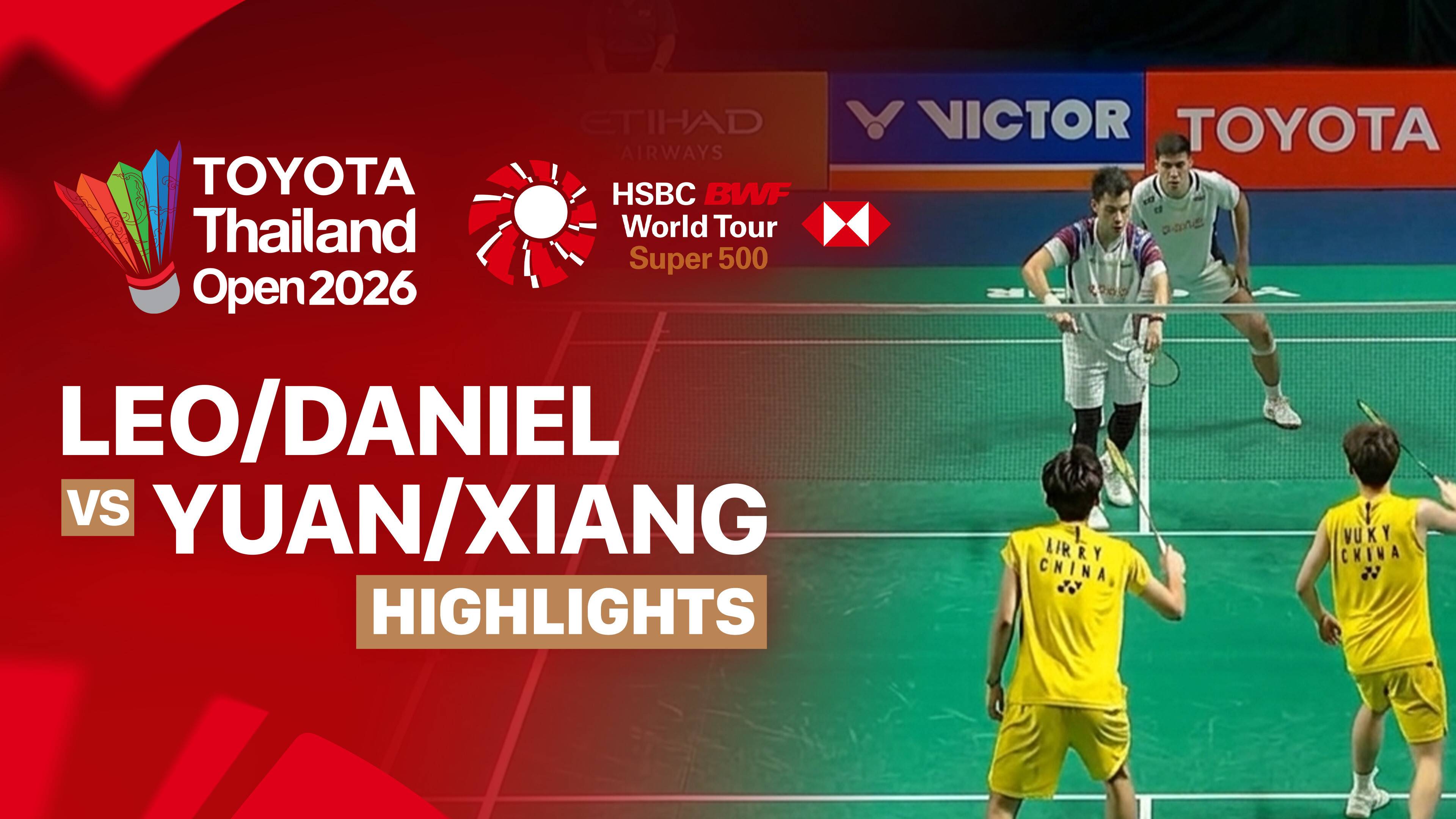 Leo Rolly Carnando/Daniel Marthin (INA) vs Hu Ke Yuan/Lin Xiang Yi (CHN) - Men's Doubles Round of 16 | TOYOTA Thailand Open 2026